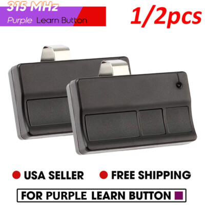 2 For Chamberlain 956D Garage Door Remote Opener (2005-2014) purple Learn Button