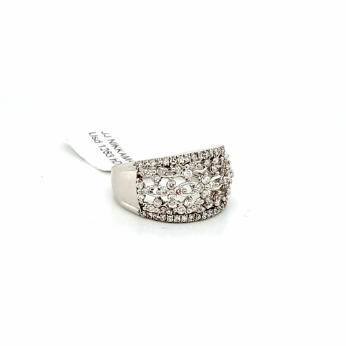 14Kt Solid White Gold Diamond Ring - Picture 3 of 6