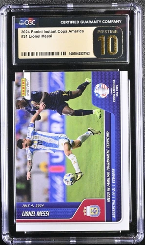 2024 Panini Instant Copa America 31 Lionel Messi card CGC 10 Gold Label Pristine