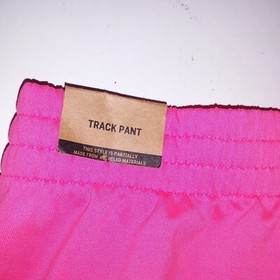 Victoria Secret PINK Track Pants Medium Pink White Athletic Zip Ankles New