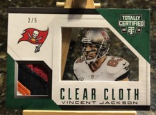 2014 Panini Totally Certified Clear Cloth Vincent Jackson Patch /5 #CC-VJ SSP