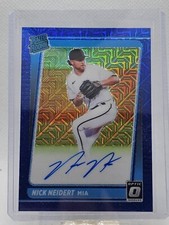 2021 Panini Donruss Optic Baseball Nick Neidert Blue Mojo Prizm Auto /99 RR