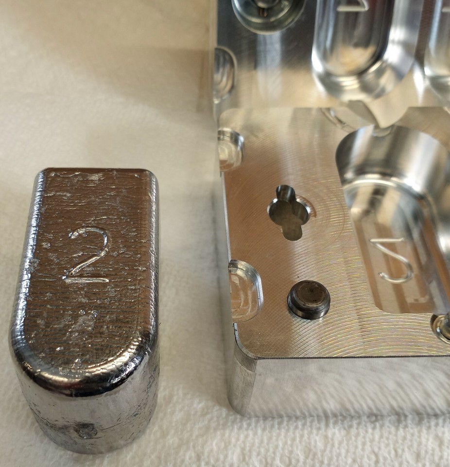 2 LB Rock Cod Deep Drop Sinker ( 10 cavity ) Production Mold Aluminum ...