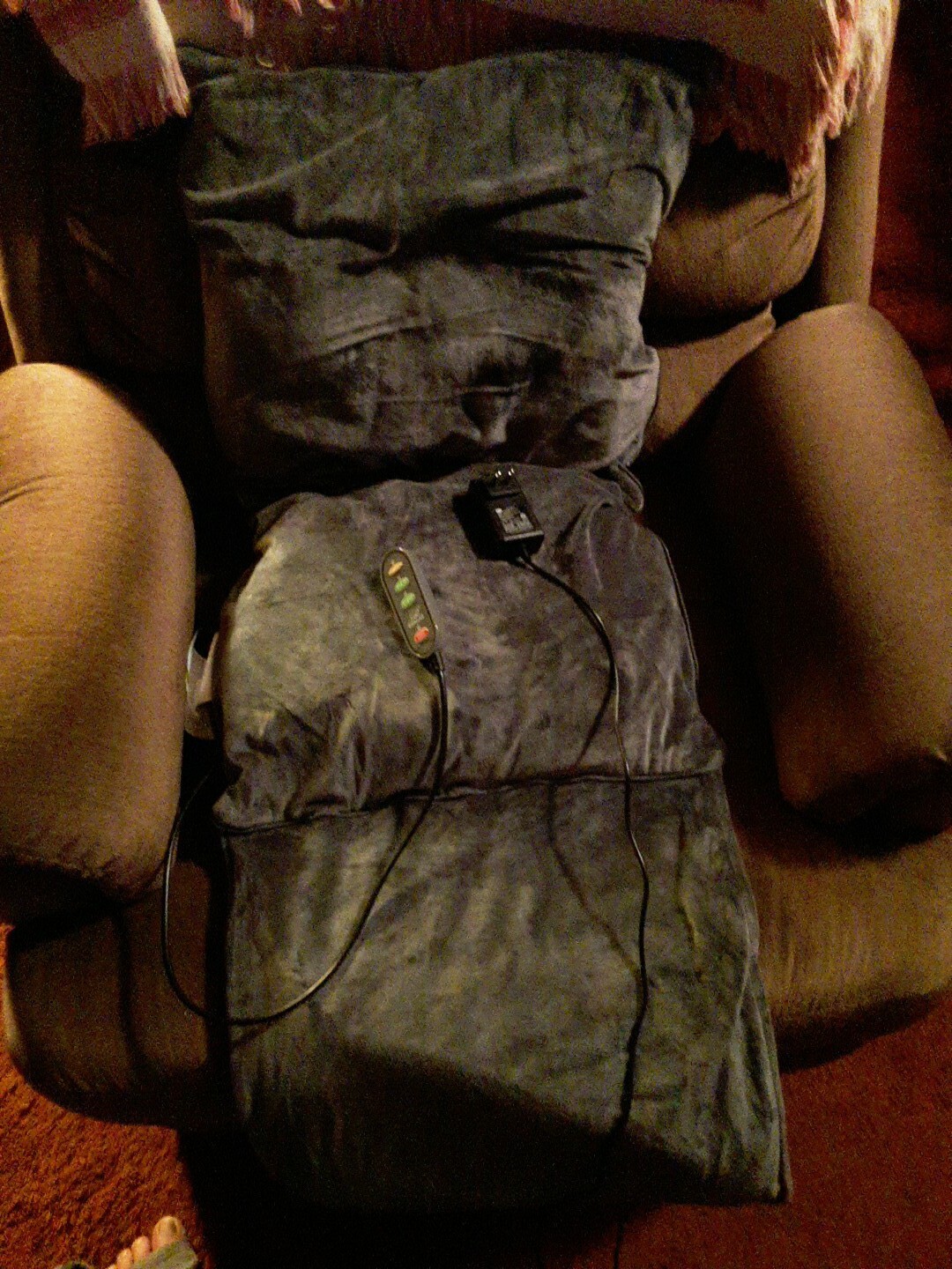 Massage Chair Pad Massager Seat Cushion Back Neck Thigh Pain Reliever w/ Heat