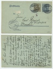 91514 - Ganzsache P 70 X - Postkarte - Rostock 27.1.1907 nach Dresden