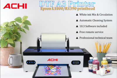 ACHI DTF 1390 Printer Heat Transfer Film 30/33cm Print Width Home DIY T-shirt US