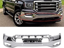 Chrome Front Bumper Cover Face Bar Steel For 2016-2018 GMC Sierra 1500