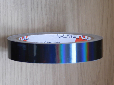 Holograpisches Hoop Tape - irisierender Regenbogen - selbstklebend - 20 mm x 10 m - Kunstköder