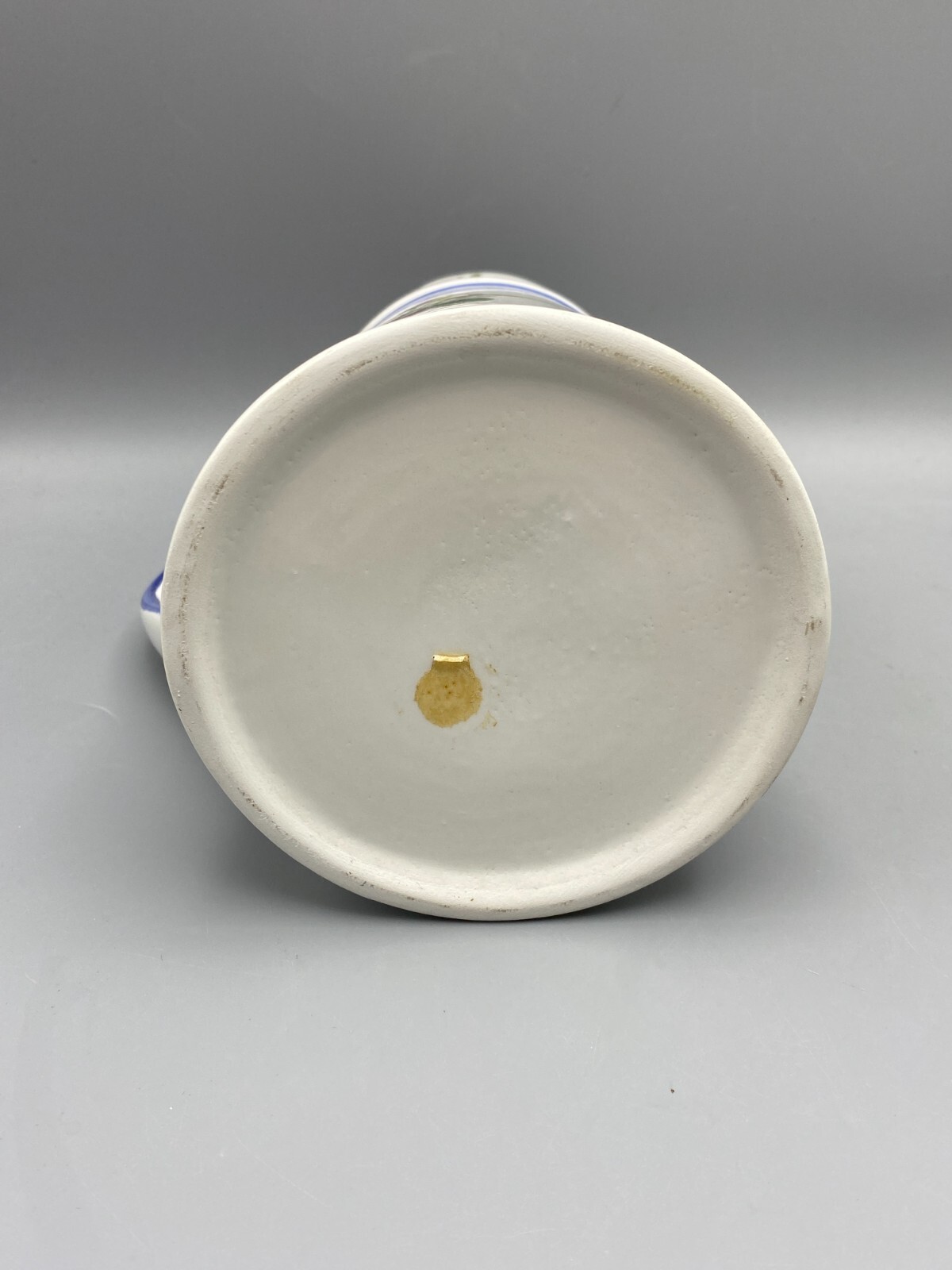 Floral Polychrome Hand Painted Pitcher Jug Flower Pot 7.25"