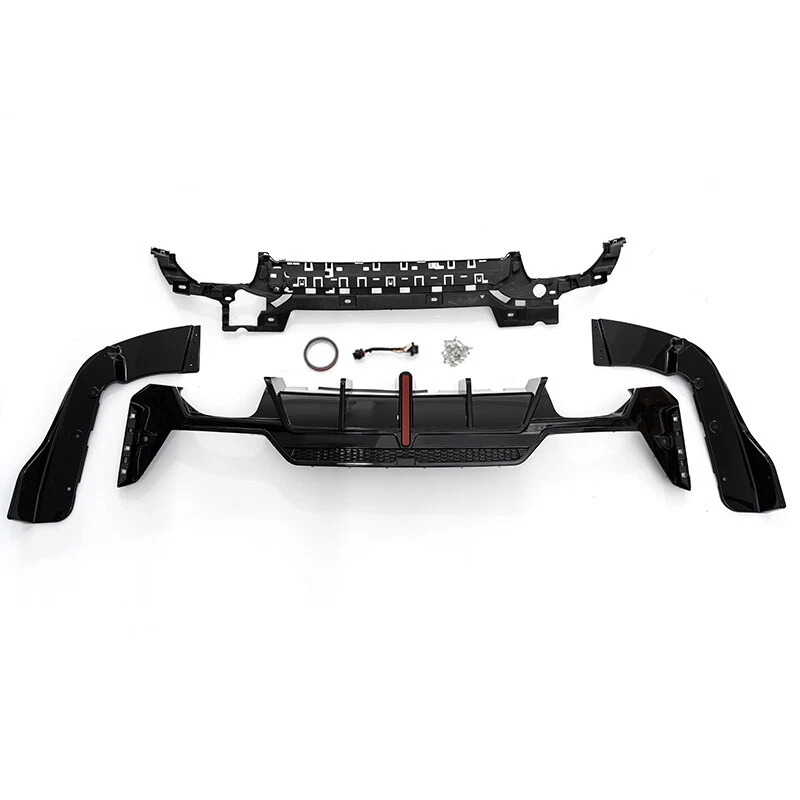 Rear Bumper Lip Diffuser Splitter W/ Light For BMW G20 LCI 330i M340i 2023 2024 - Image 4 of 4