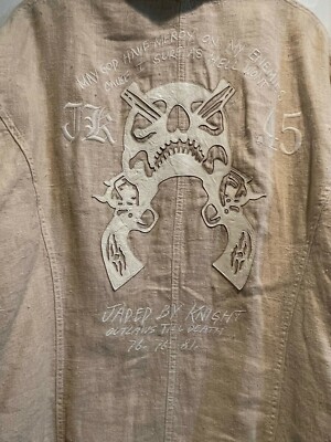 JADED BY KNIGHT SAND LINEN JACKET