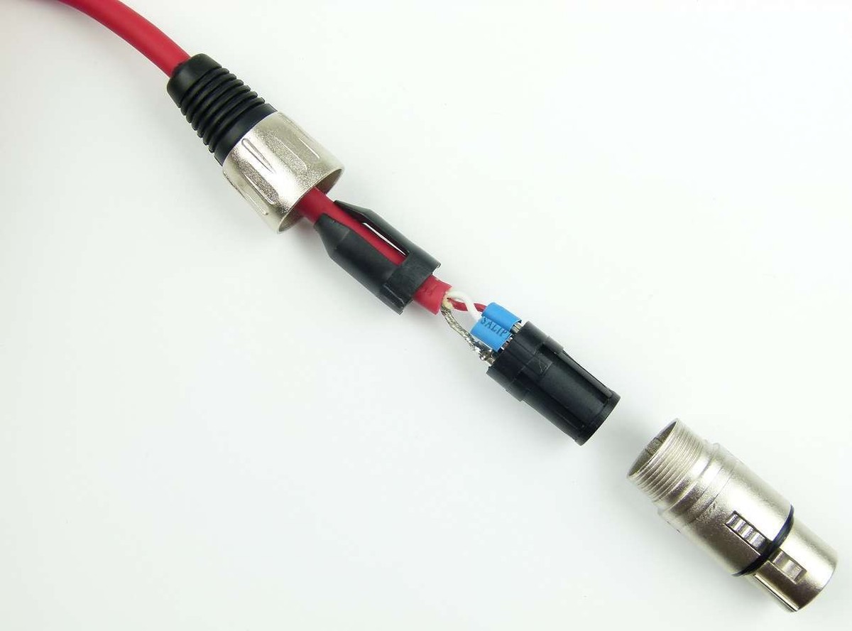 10 m Câble du microphone XLR 3 pôles symetrique NOIR, Câble