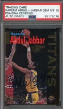 Kareem Abdul Jabbar Gem Mint 10 PSA DNA Signed 1995 Signature Rookies Titans