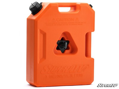 SuperATV Jerry Can / Jug for UTV and ATV - 3 Gallon - With Mount