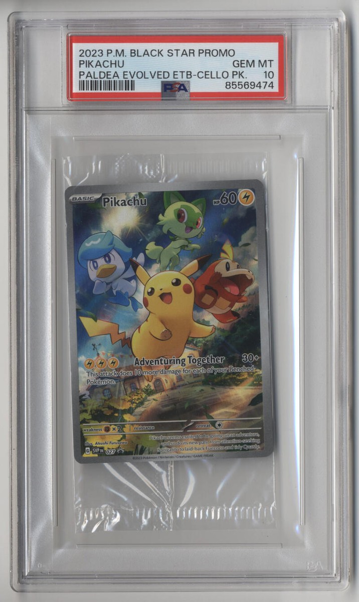 Pokémon Promo Card Pack ×10 2023 Pokemon Paldea Evolved Pikachu Pack PSA 10 Gem Mint