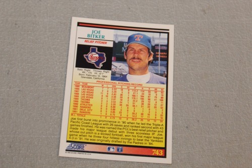 1992 Score Baseball Card Card Complete Finish Fill Your List Set U-Pick #700-893 - Picture 88 of 278