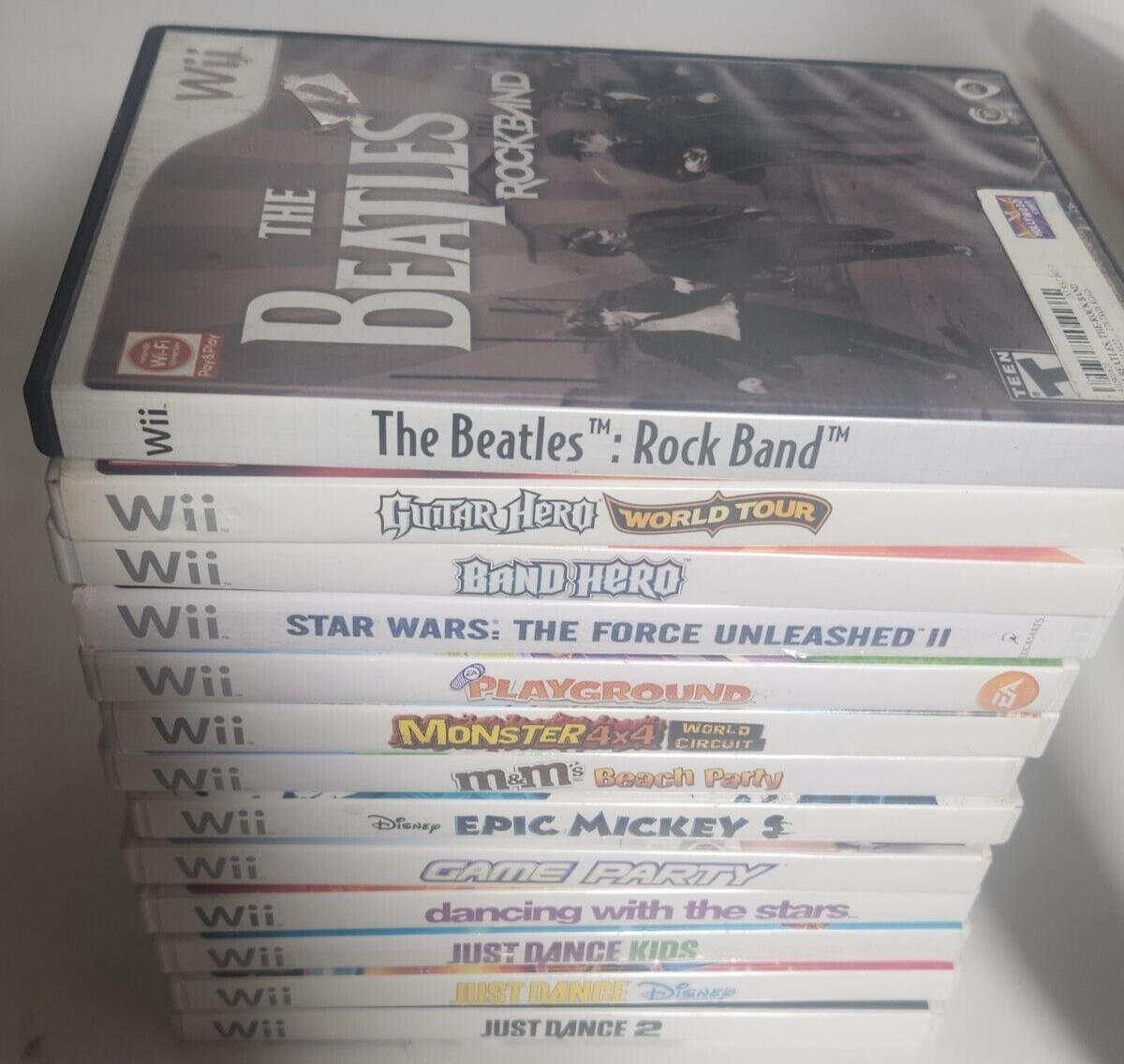 Rock band Guitar Hero Bundle Wii System Wii Balance Board + 14 Games Rock Band eBay