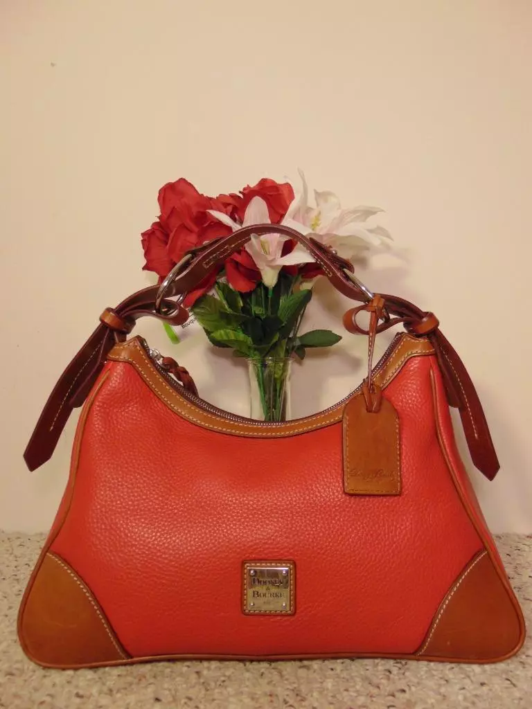 Dooney Bourke Red Leather Harrison Hobo handbag large purse
