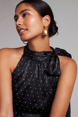 New Anthropologie Sachin & Babi Polka Dot Halter Midi Dress Size 4 MSRP:  $260 | eBay