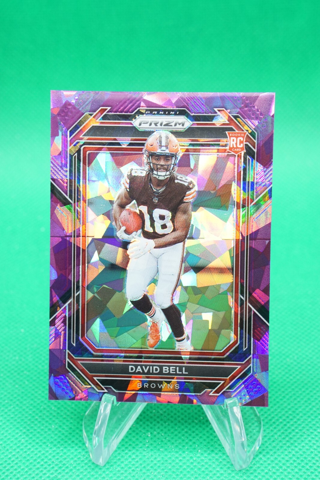 2022 Prizm Rookies Prizm Purple Ice SP /225 #334 David Bell Cleveland Browns BG6