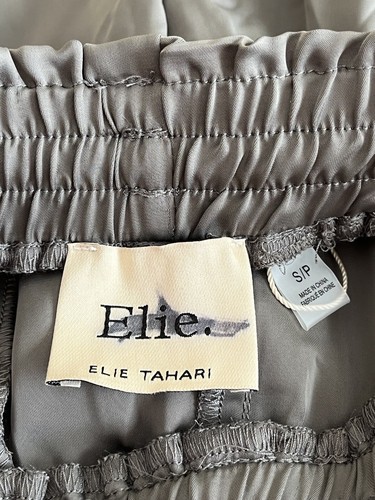 Elie Tahari Women’s Elastic Waist Straight Leg Comfort Fit Drawstring Pants Gray - Picture 3 of 5