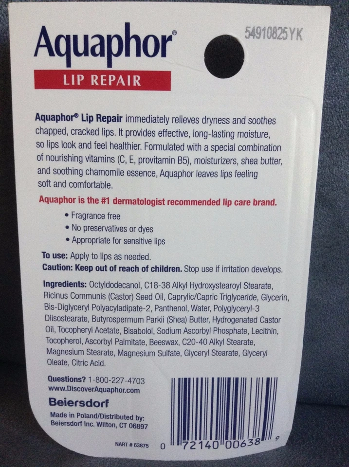 AQUAPHOR LIP REPAIR BÁLSAMO ALÍVIO IMEDIATO PARA LÁBIOS SEVERAMENTE SECOS 0,35 FL OZ - NOVO - Imagem 2 de 2