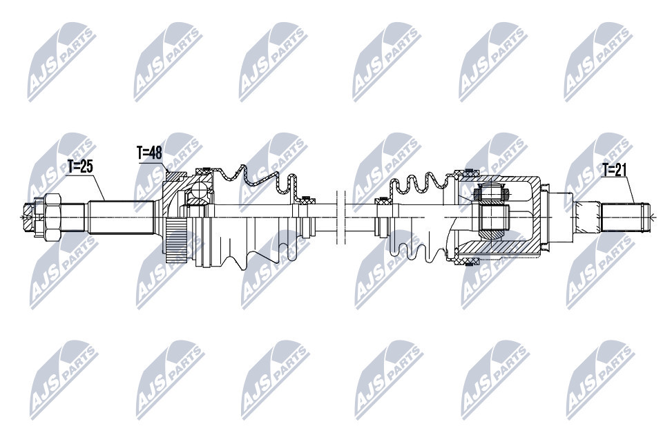 NPW-NS-076 NTY Drive Shaft for NISSAN,RENAULT