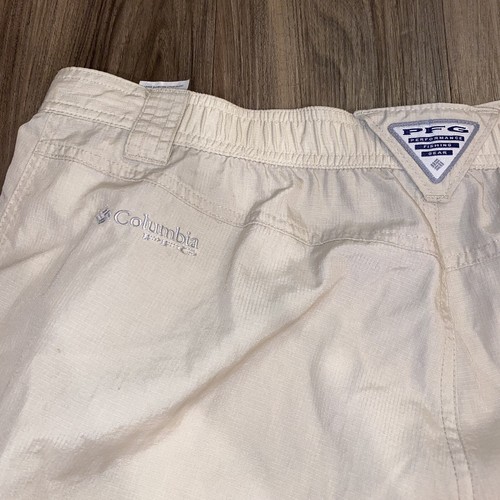 Pantaloni convertibili Columbia PFG colore bianco sporco da uomo taglia large - Foto 7 di 8