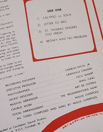 Chalkdust, Calypso vs Soca, 12 Inch Vinyl LP, Straker's Records, GS 2224. Stereo - Picture 10 of 11