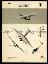 WWII Aircraft ID Poster, Messerschmitt Me-323, Art Print on 11x14" 09208