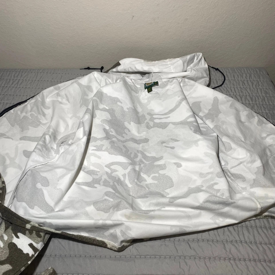 VTG Cabela’s Snow Camo Set XL White Winter Hunting Jacket Pants Made USA XL Reg - Image 2 of 4