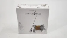 NEW Cocktail Mixer Set 4pc Stainless Steel & Mixing Glass Jigger Strainer Spoon