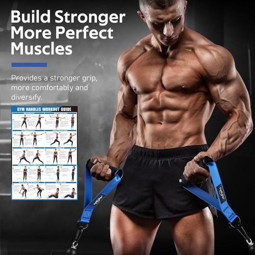 Übungsgriffe Ersatz Kabel Maschinenaufsätze für Home Gym Geräte... - Bild 8 von 10