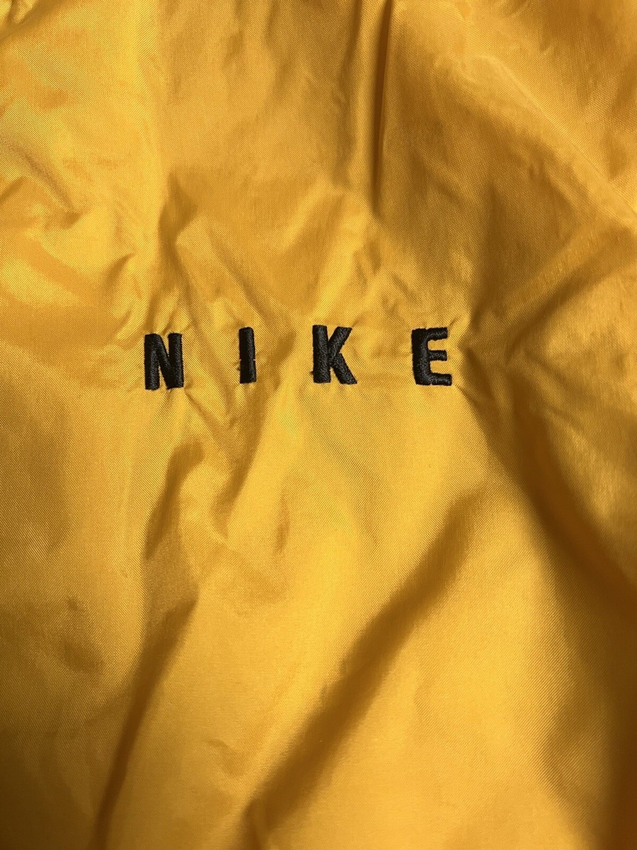 Vintage Nike Jacket Mens 2XL XXL Full Zip Nylon Yellow