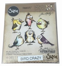 Sizzix - Jim Holtz - Bird Crazy - 18 Thinlits - Die Cut - Retired