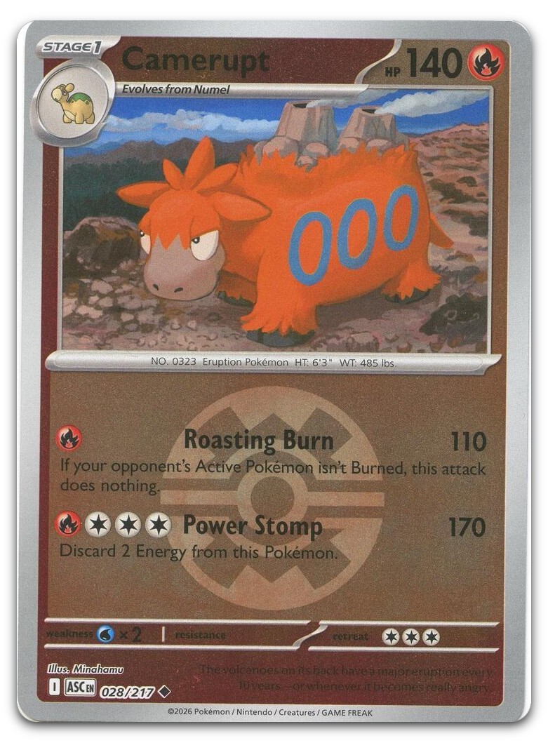 Camerupt (Quick Ball) #28/217 (Reverse Holo) NM ME: Ascended Heroes ASC Pokemon