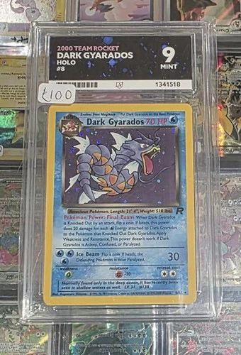 Ace 9 Pokémon TCG Dark Gyarados 2000 Team Rocket 8/82 Holo Rare