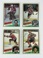 1984-85 Topps New Jersey Devils - Dave Lewis Glenn Resch Jan Ludvig Don Lever