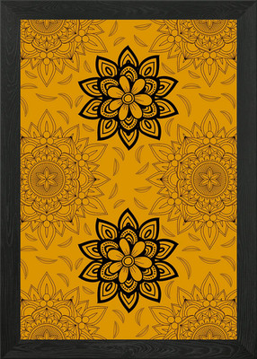 Vintage Mandala Pattern 05 Framed Wall Art Poster Canvas Print Picture