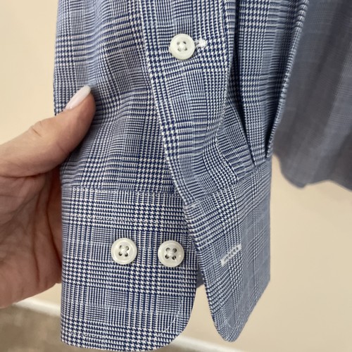 Ralph Lauren Button-Down Shirt Men's 17 XL Navy Plaid Classic Fit Luxury Preppy - Picture 6 of 11