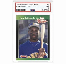 1989 Ken Griffey Jr Seattle Mariners Of The Rookies #3 Donruss Psa 8