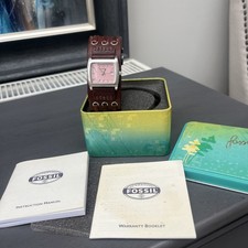 Vintage Fossil Ladies Watch With Leather Strap BNIB