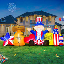 8FT Patriotic Independence Day 4Th of July Inflatables Outdoor Decoration, Infla