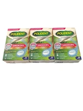 Polident Smokers Antibacterial Dental Appliance Cleanser 30ct Ea. New Pack of 3