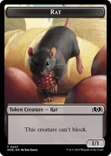 MTG - Rat Token - WOE 0007 - Wilds of Eldraine - Magic the Gathering