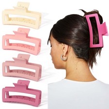5 Inch Pink Hair Clips Extra Large Claw Big Thick Long Hair XL Giant Jaw