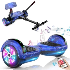 6.5'' Electric Hoverboard & Go Kart With Bluetooth Light-Up Self Balance Scooter