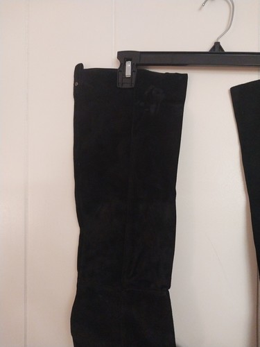 Steven by Steve Madden Tila Stiefel Damen 10 schwarz Leder Wildleder hohe Stiefel zum Ziehen - Bild 7 von 12