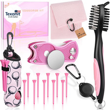 15PCS Golf Accessories Kit - Include Golf Club Cleaner Brush with Groove Cleaner