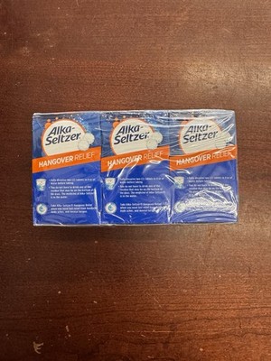 Alka-Seltzer Hangover Relief, 20 Count, 3 Boxes, 60 Tablets Total Exp 11/2026